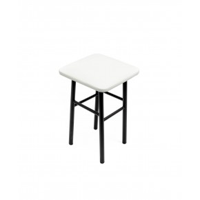 Табурет ВВР Классик белый крокодил/черный, экокожа